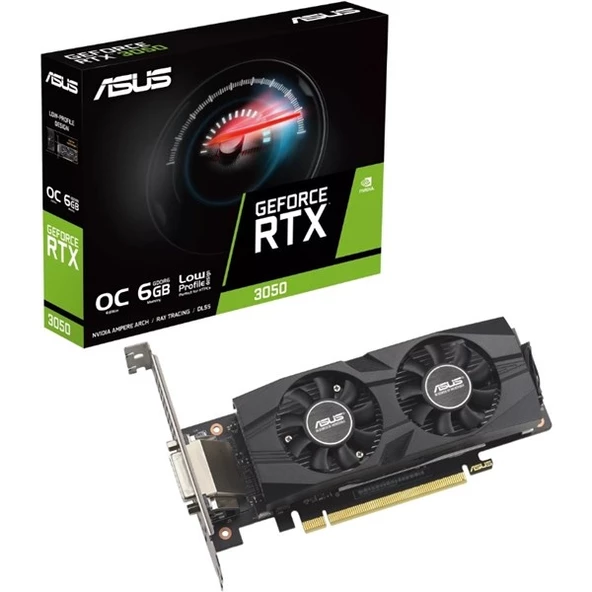 ASUS  RTX3050 6GB RTX3050-O6G-LP-BRK GDRR6 96BİT  OC HDMI EKRAN KARTI