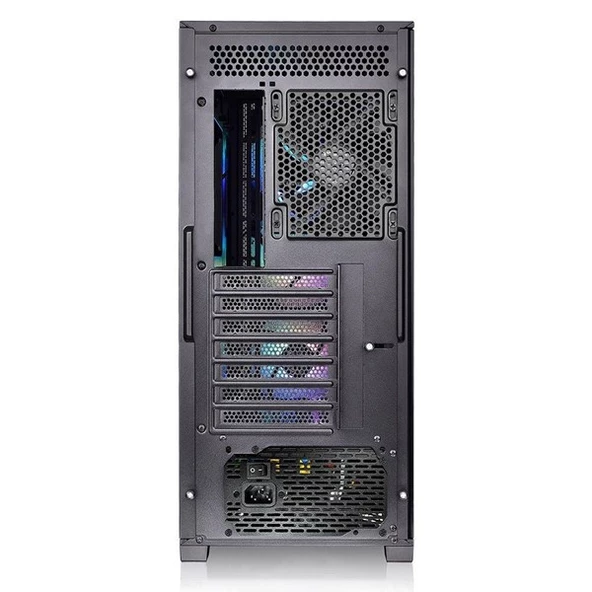 THERMALTAKE 650W 80+ BRONZE H390 TG CA-3Y9-65S1WE-00 4-RGB FANLI GAMING MIC TOWER PC KASASI - 8