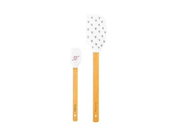 Tantitoni Kalp Desenli 2li Silikon Spatula Seti - 2