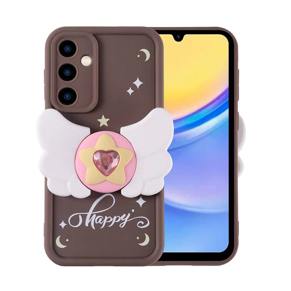 Galaxy A15 Kılıf Kamera Korumalı Figür Tasarımlı Zore Kapya Kapak - 3