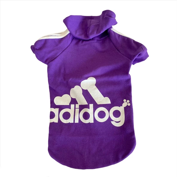 Adidog Purple Hoodie Kapşonlu Sweatshirt Orta ve Büyük Irklar İçin - 3