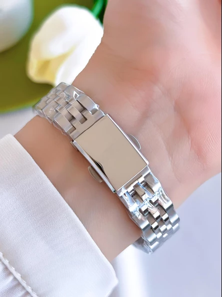 Ferro Çelik Kordon İyon Kaplama Kasa 3 Atm Suya Dayanıklı Kadın Kol Saati+Bileklik EFL21519-YA - Resim 3