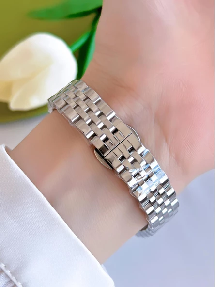 Ferro Çelik Kordon İyon Kaplama Kasa 3 Atm Suya Dayanıklı Kadın Kol Saati+Bileklik EFL40118-YA - Resim 3