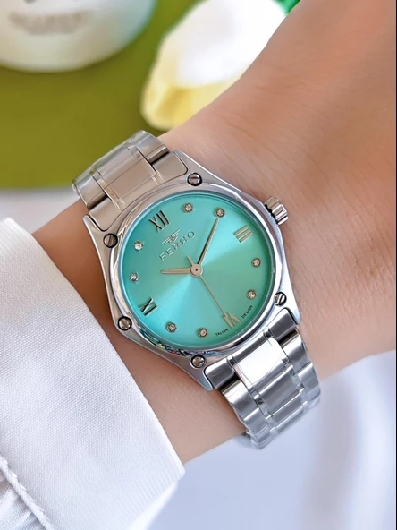 Ferro Çelik Kordon İyon Kaplama Kasa 3 Atm Suya Dayanıklı Kadın Kol Saati+Bileklik EFL40129-YA ürün görseli