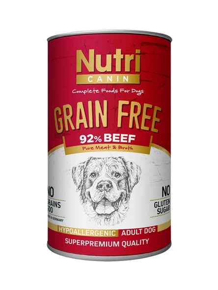 Nutri Canin 400Gr %92 Sığır Etli Tatlı Patatesli Hipo Alerjenik Tahılsız 1Adet Yaş Köpek Maması - 4