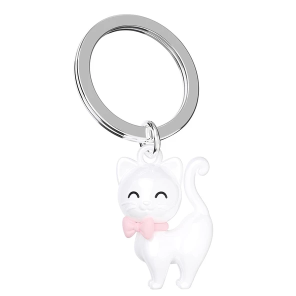 Metalmorphose Beyaz Kedi Anahtarlık - Resim 6