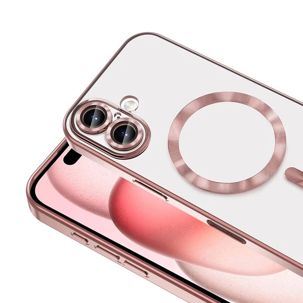 Apple iPhone 16 Kılıf Kamera Korumalı Magsafe Wireless Şarj Özellikli Redclick Demre Kapak - Resim 4