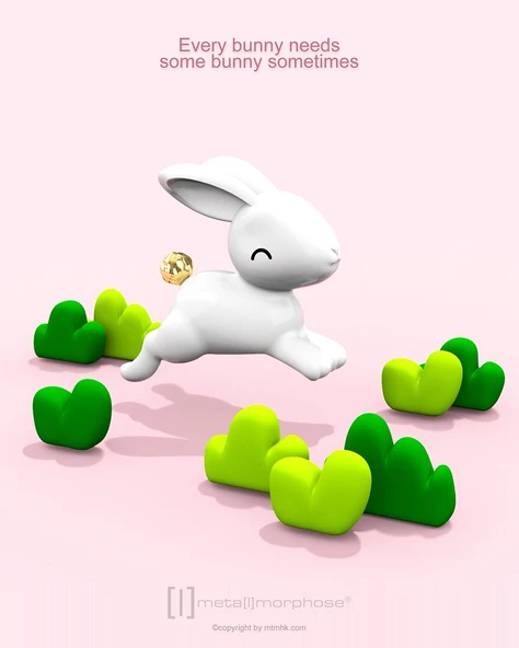 Metalmorphose Tavşan Anahtarlık - Resim 5