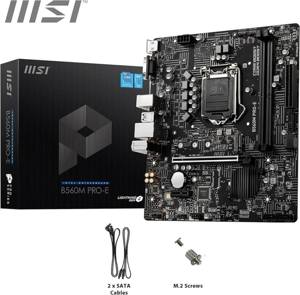 MSI B560M PRO-E Intel LGA1200 DDR4 mATX Anakart Teşhir