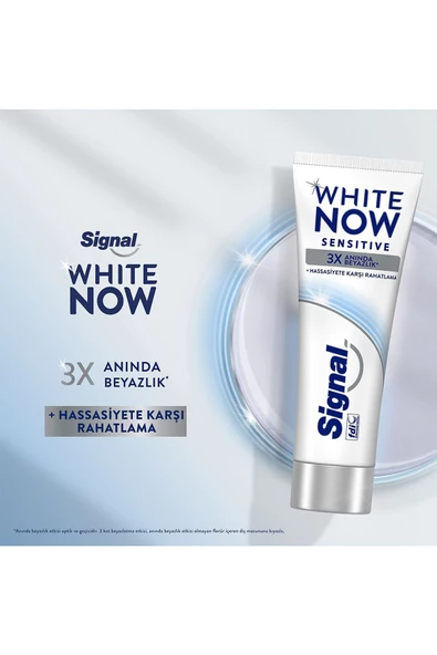 Signal White Now Sensitive Hassas Dişler Için Beyazlatıcı Diş Macunu 75ml X2 - Resim 3