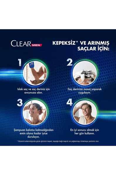 Clear Men Kepeğe Karşı Etkili Şampuan Legend By Cr7 Cristiano Ronaldo 350ml X3 - 6