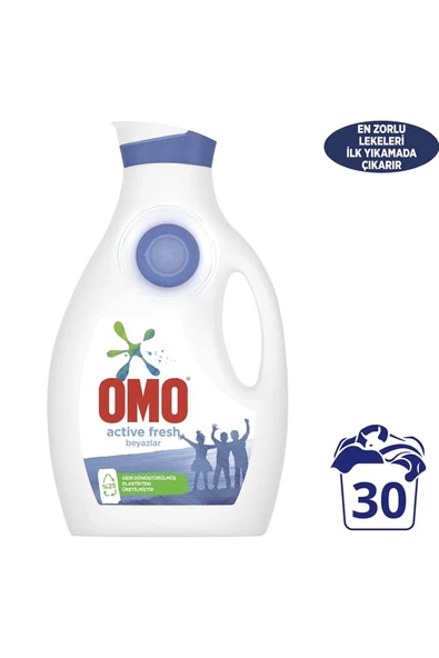 Omo Sıvı Çamaşır Deterjanı Beyazlar 1950 ML 30 Yıkama