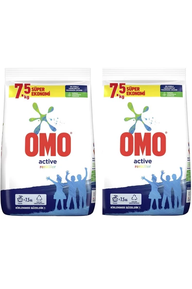 Omo Matik Çamaşır Deterjanı 15KG Color/Renkli (100 Yıkama) (2PK*7.5KG)