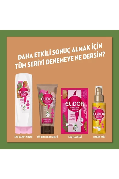 Elidor Doğanın Enerjisi Saç Bakım Şampuanı Hindistan Cevizi Yağı 500 Ml X2 Adet - 6