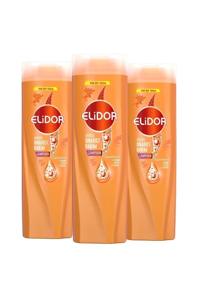 Elidor Superblend Saç Bakım Şampuanı Anında Onarıcı Bakım C Vitamini Keratin Seramid 400 ml x3 Adet - 2