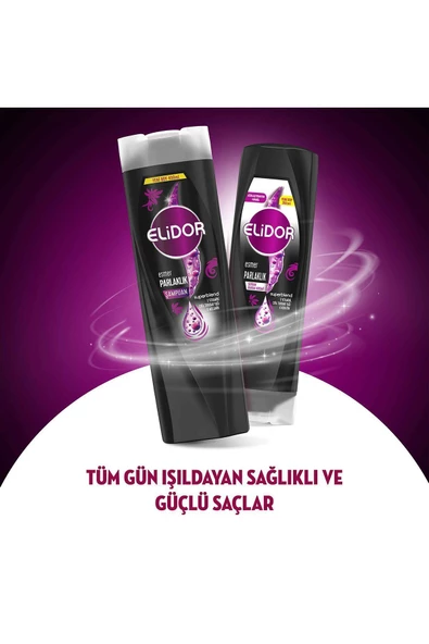 Elidor Superblend Saç Bakım Şampuanı Esmer Parlaklık E Vitamini Chia Tohumu Yağı Melanin 400 ml X3 - 6