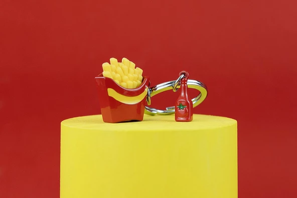 Metalmorphose French Fries ve  Ketçup Anahtarlık - Resim 8