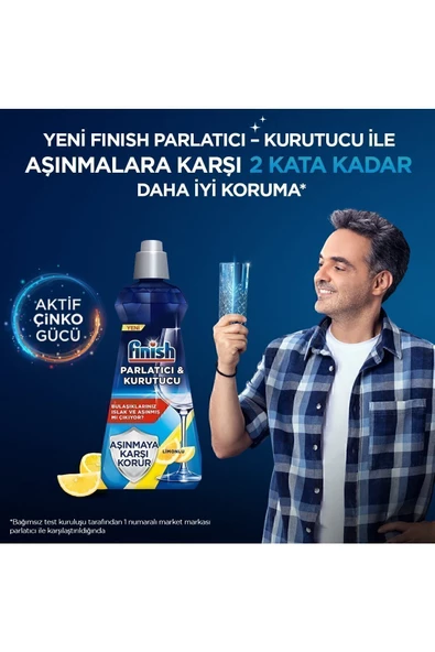 Finish Bulaşık Makinesi Parlatıcısı 400 ml Limon - Resim 3