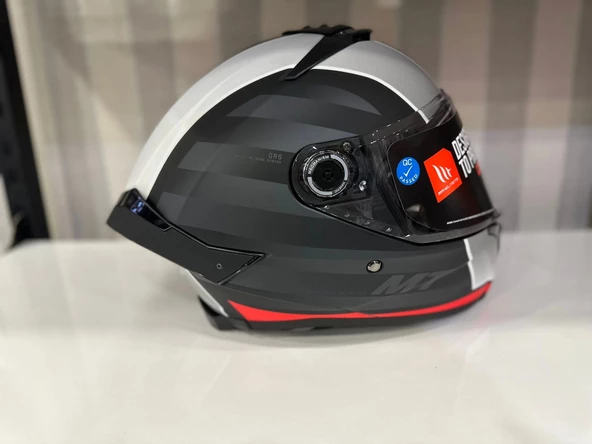 KASK MT THUNDER 4 SV TEARS B5 MAT SİYAH/KIRMIZI - 3