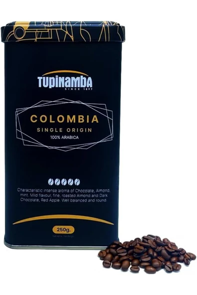 tupinamba Colombia Huila Single Origin Çekirdek Kahve 250g. ( Teneke Kutu )