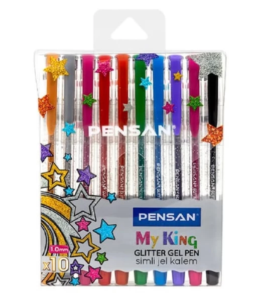 Pensan My King Simli Jel Kalem 10Lu