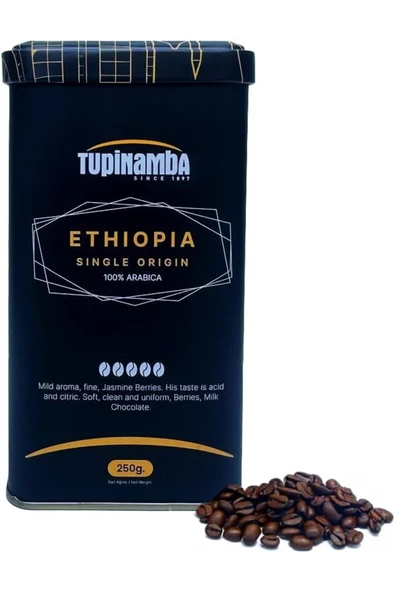 tupinamba Ethiopia Sidamo Single Origin Çekirdek Kahve 250g. ( Teneke Kutu )