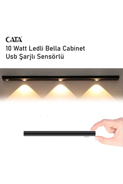 Cata CT-2464 SENSÖRLÜ ŞARJLI DOLAP LAMBASI 40 CM 3200K-4000K-6400K