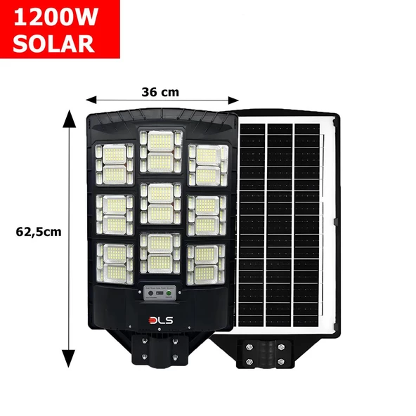 HL1200 DLS 1200 Solar Güneş Enerjili Profesyonel Led Bahçe Aydınlatması Hareket Sensörlü 666 Ledli - 2
