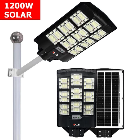 HL1200 DLS 1200 Solar Güneş Enerjili Profesyonel Led Bahçe Aydınlatması Hareket Sensörlü 666 Ledli