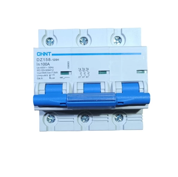 Chint DZ158 Serisi 3X100A C Tipi Otomatik Sigorta 10KA 158093 - 3