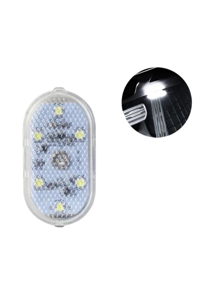 Dokunmatik Sensörlü Mini 6 Led Lamba Usb Şarj Edilebilir Mıknatıslı Beyaz Renk