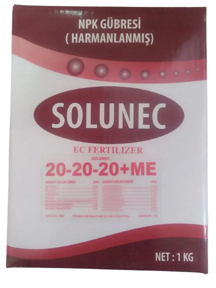 Solunec 20-20-20 Harmanlanmış NPK Gübresi 1 kg