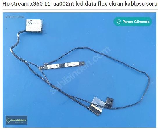 Hp stream x360 11-aa002nt lcd data flex ekran kablosu sorunsuz