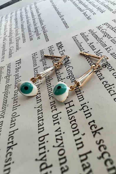 ALTIN KAPLAMA MİNE KÜPE 3 (18K ) - Resim 2