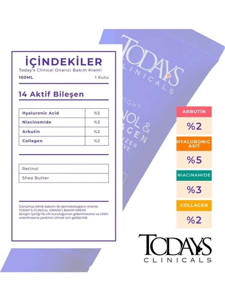 Todays Clinicals Onarıcı Krem 100ml+De femme Saç Proteini Hediyeli - 4