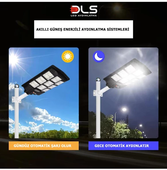 HL1500 DLS 1500 Solar Güneş Enerjili Profesyonel Led Bahçe Aydınlatması Hareket Sensörlü 888 Ledli - 3