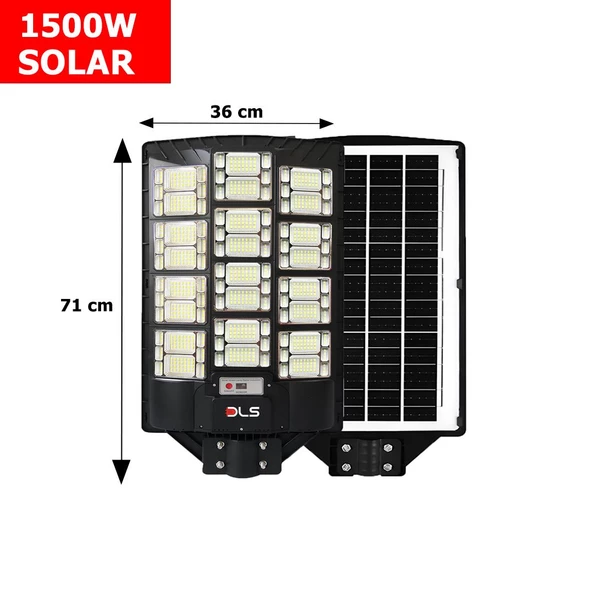 HL1500 DLS 1500 Solar Güneş Enerjili Profesyonel Led Bahçe Aydınlatması Hareket Sensörlü 888 Ledli - 2