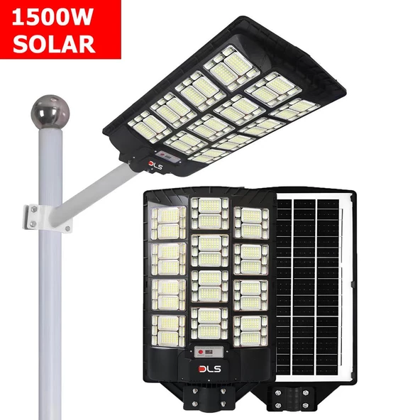 HL1500 DLS 1500 Solar Güneş Enerjili Profesyonel Led Bahçe Aydınlatması Hareket Sensörlü 888 Ledli