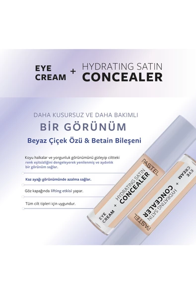 Eye Cream + Hydrating Satin Concealer - Göz kremi + Göz Altı Kapatıcısı 62 Ivory - 7