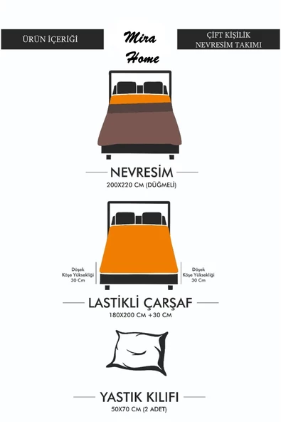 Kırmızı Kalpli Çift Kişilik Nevresim Takımı Pamuklu 180x200 Cm - 5