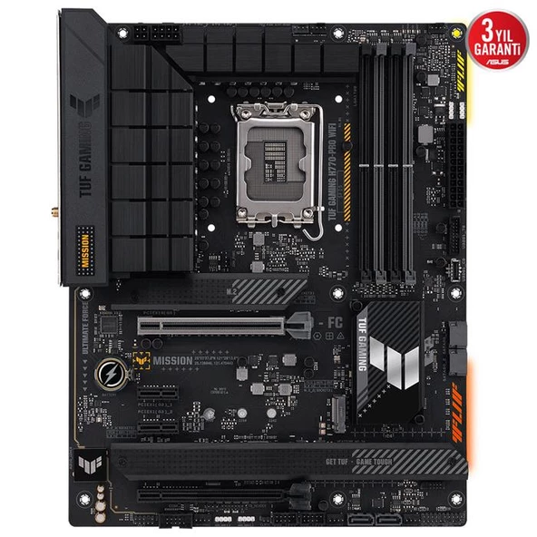 Asus Tuf Gamıng H770-Pro Wıfı 1700P Ddr5 Ses Glan Dp/Hdmı Sata3 Usb3.2 Atx