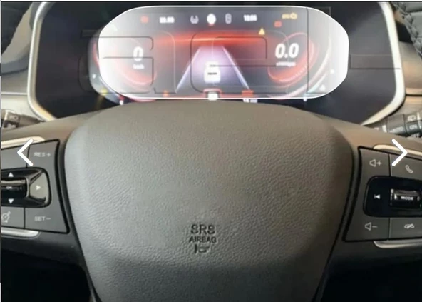 Chery Tiggo 8 Pro 12.3 inç Navigasyon ve Dijital Gösterge Panel Uyumlu 9H Nano Ekran Koruyucu 2023 - Resim 2