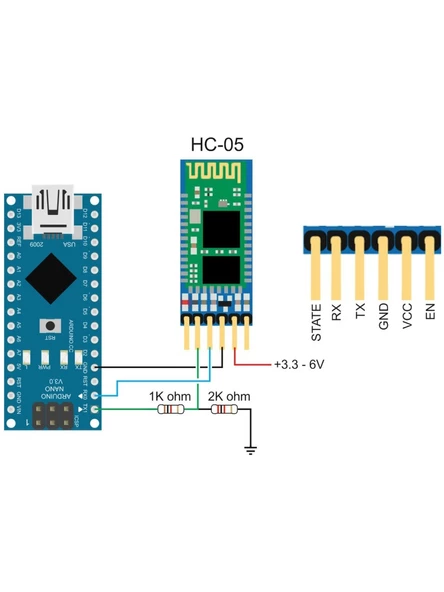Arduino Bluetooth Modül HC05 Kablosuz İletişim Modülü HC05 - 4