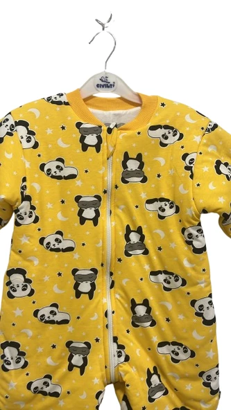 uğurböceğiçocuk Elyaflı Uyku Panda Baskılı Uyku Tulumu 617 - 9