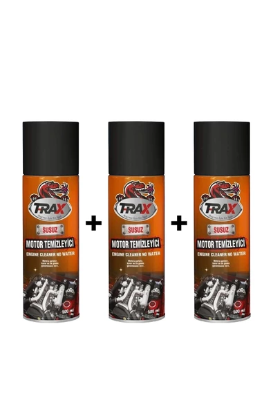 TRAX Susuz Motor Temizleme Spreyi Motor Parlatıcı Sprey 500 Ml 3 ADET