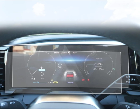 Renault Austral E-Tech Hybrid 2022-2024 Multimedya ve Gösterge Panel Uyumlu 9H Nano Ekran Koruyucu - 2