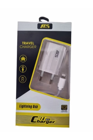 1.0a Lighting Şarj Usb Kablosu + Adaptör