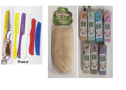 BANYO KEYFİ 5 Lİ TARAK SETİ-BANYO LİFTİ + 7 ADET TOPUK TAŞI - 1