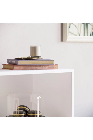 AEKA AE-8001 VİTO 3 Raflı Küçük Kitaplık, Beyaz Suntalam, Ofis Mobilyaları, Oturma Odası, Yatak Odası - 5