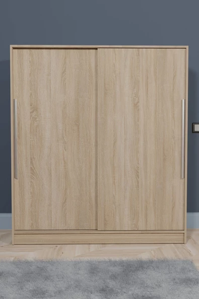 AEKA Ae-4001 Zambak Sürgülü Dolap Çok Raflı Çekmeceli Askılı Sonomo Kasa Gardırop - 4